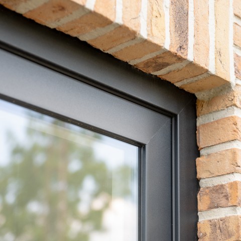 Modern zwart PVC raam